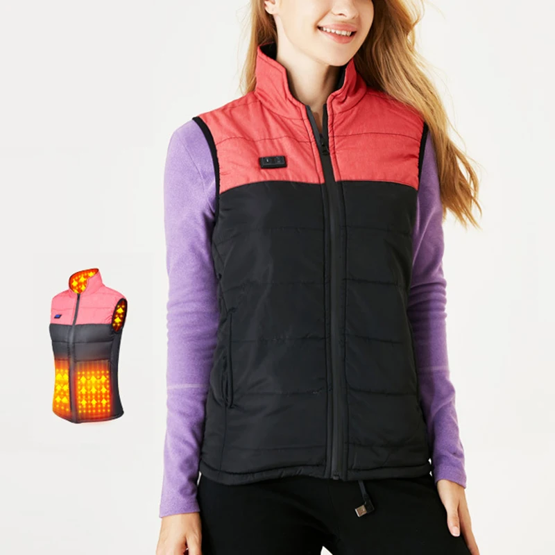 

New Rechargeable Heated Vest Washable Electric Heating Waistcoat With 3 Heating Levels For Winter Outdoor Chaleco Calefactable