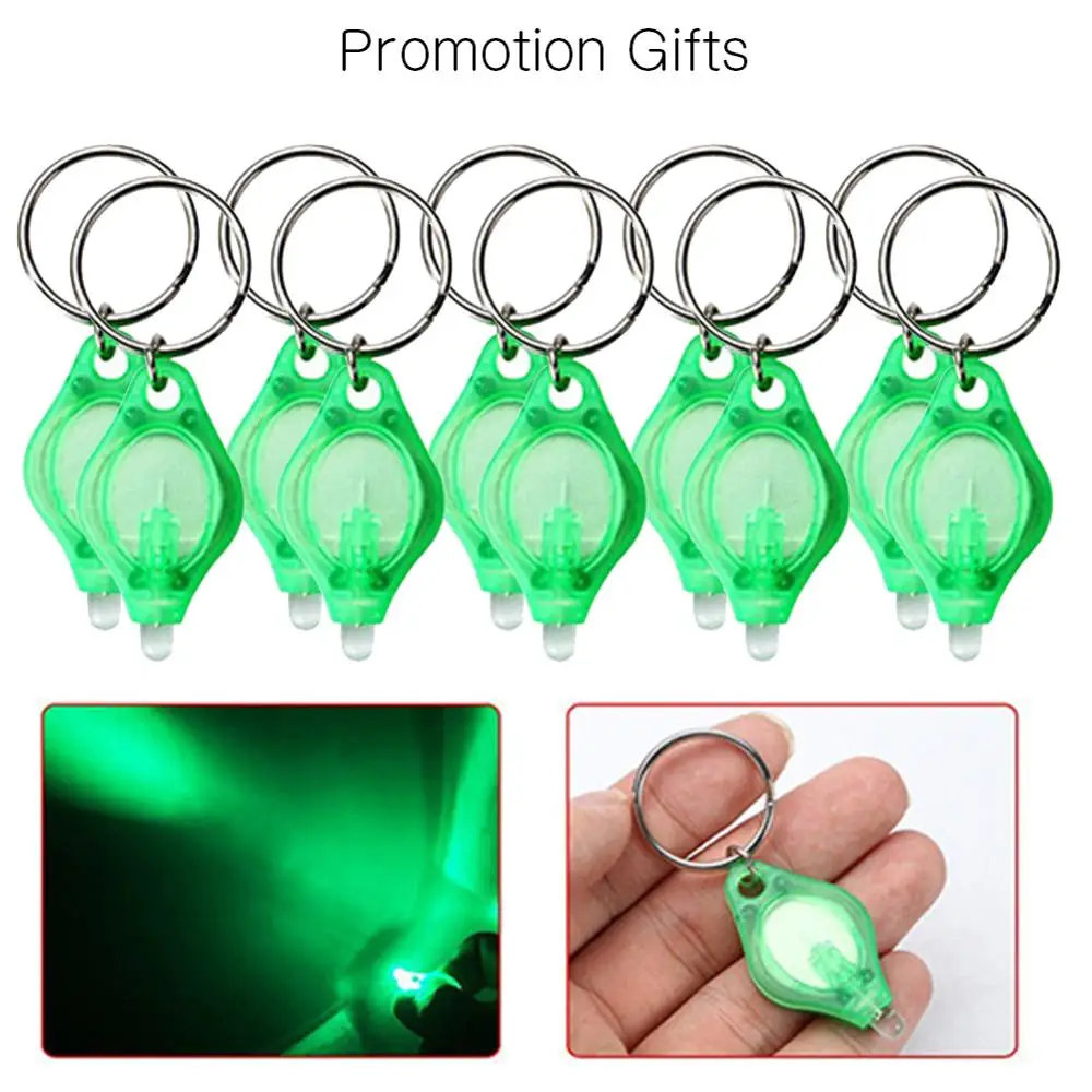 

4 Color Mini Keychain LED Flashlight Promotion Gifts Torch Light Lamp Key Ring Light Torch Black Light UV Free shipping