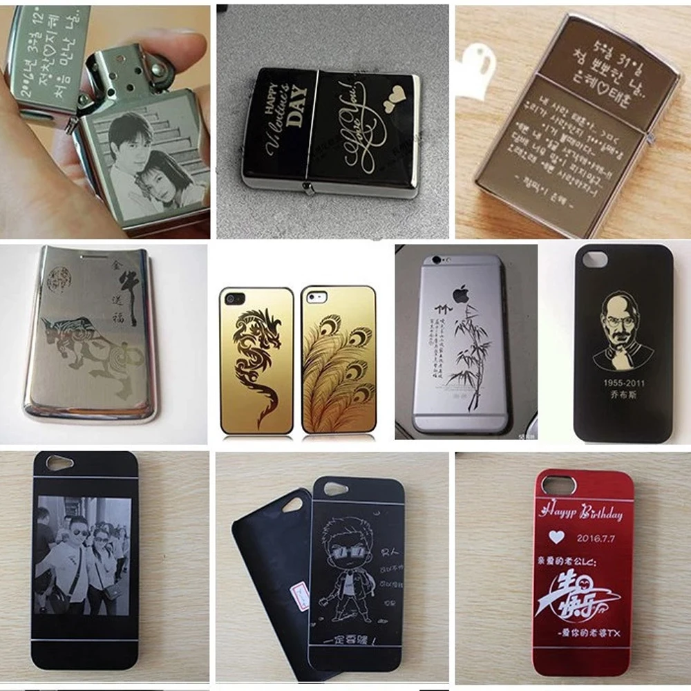 Небольшая лазерная гравировка нержавеющая сталь дерево стекло 50 Вт волоконная