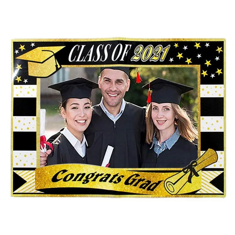 

6/12/24/28/31pcs Glitter Paper Glasses Graduation Party Graduate Frame Decoration Photo Class Congrat Booth Props Cap Eyegl X1I6