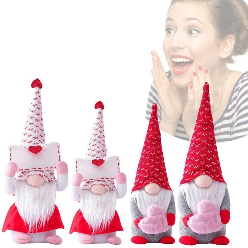 

Рождественский гном, украшение в виде сердца, конверт, безлицевая кукла, Рождественское украшение для дома, Рождество, Рождество, Новый год ...