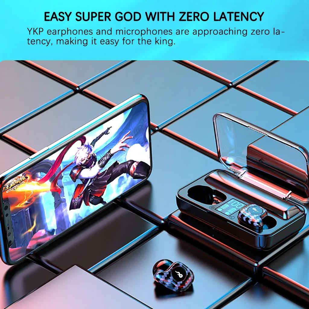 

Bluetooth 5.0 IPX7 Waterproof rating Headset TWS Wireless Earphones Mini Earbuds Stereo Headphones 2020 Battery capacity 2400mAH