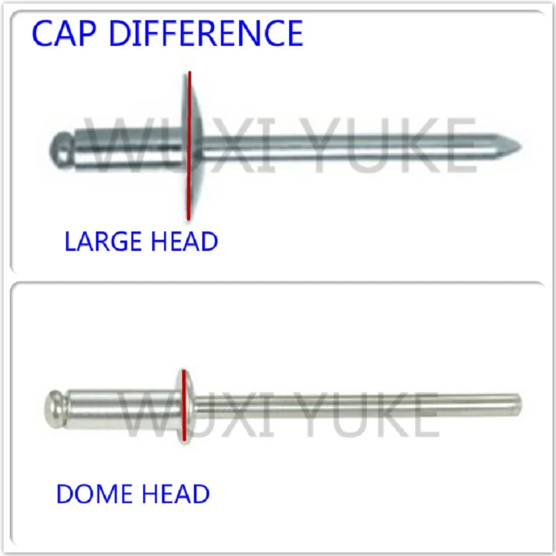 Большие фланцевые Алюминиевые Стальные купольные головки M4.8 3/16 оправка заклепки