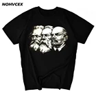 Мужская футболка с коротким рукавом, Советский Союз, великий коммунистический Ленин, Маркс, Энгельс, сделай сам, СССР