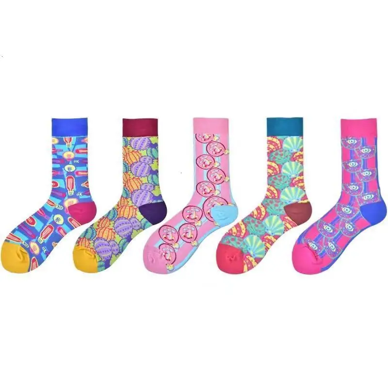 Новинка зимы повседневные мужские носки из чесаного хлопка и wo забавные модные