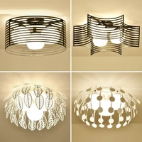 simple modern led ceiling lamp creative master bedroom lamp warm dining room lamp iron childrens room lamp