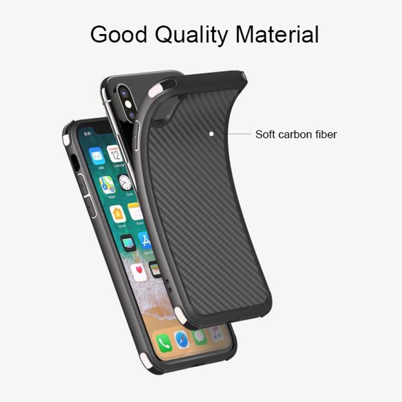 Чехол с защитой от падения 6D для iphone 11 Pro XS MAX X XR 7 8 6 6s Plus Углеволокно защита всего