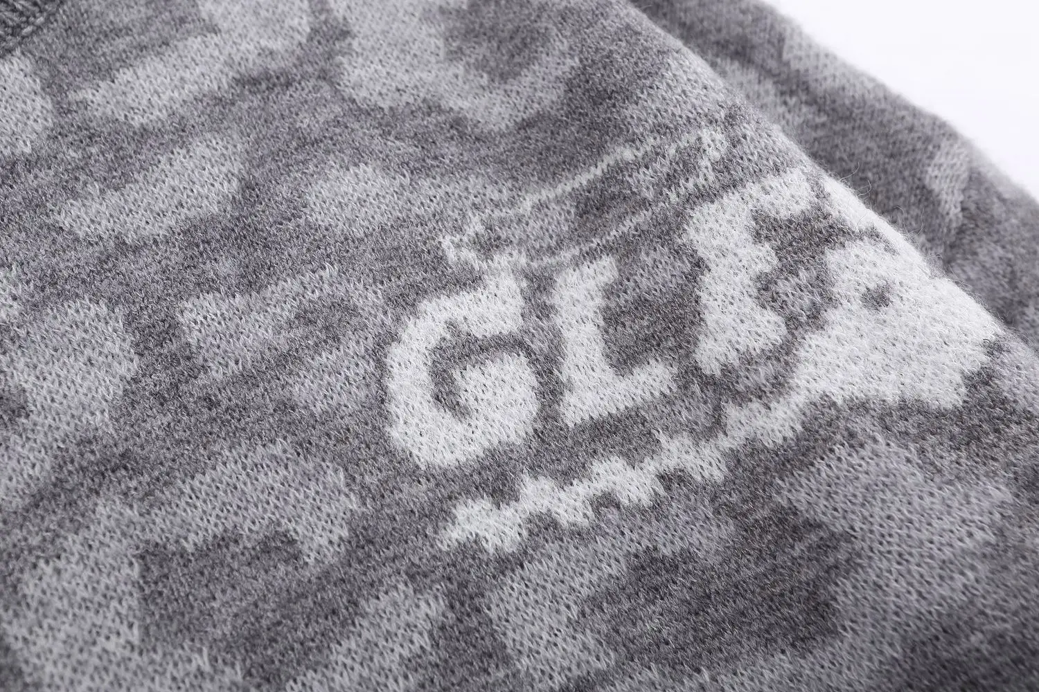 Мужской вязаный свитер на осень и зиму с длинным рукавом принтом плотные розовые