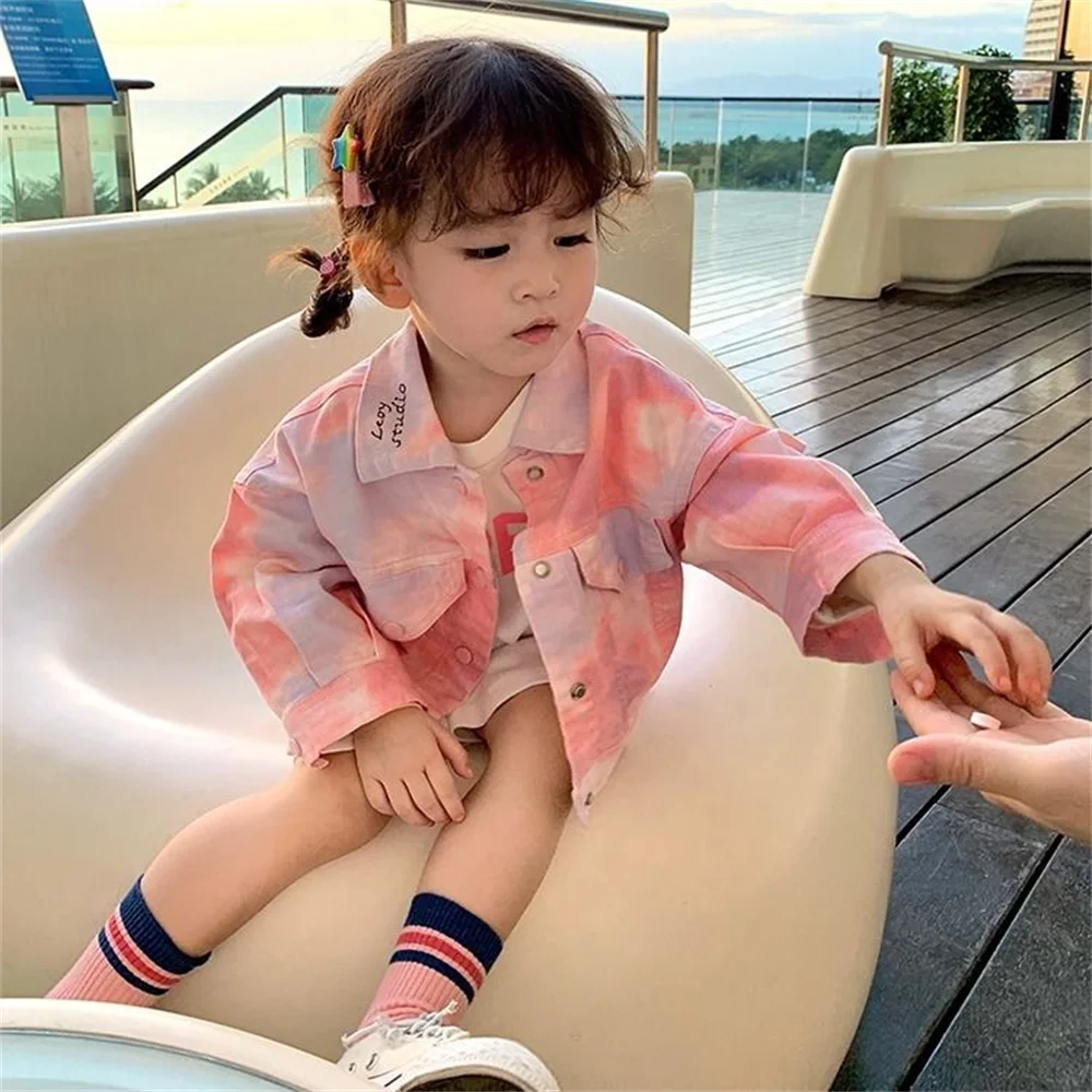 

Duoerjia 2021 nueva chaqueta de mezclilla de algodón para bebé chaqueta de primavera y otoño para niños 3 versión coreana 4 esti