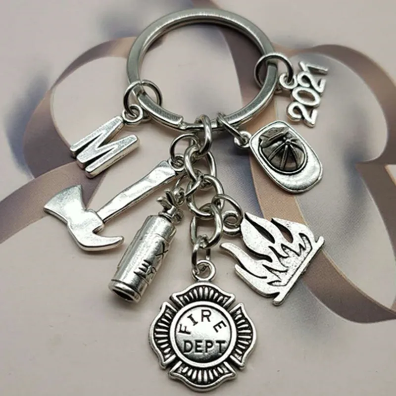 Новинка 2021 брелок для ключей с надписью A Z и огнетушителем изображением
