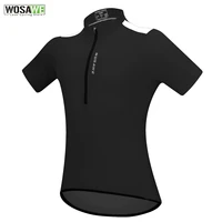 wosawe elastic cycling jerseys roupa ciclismo summer breathable 100 polyester bicycle clothing solid color bike clothes