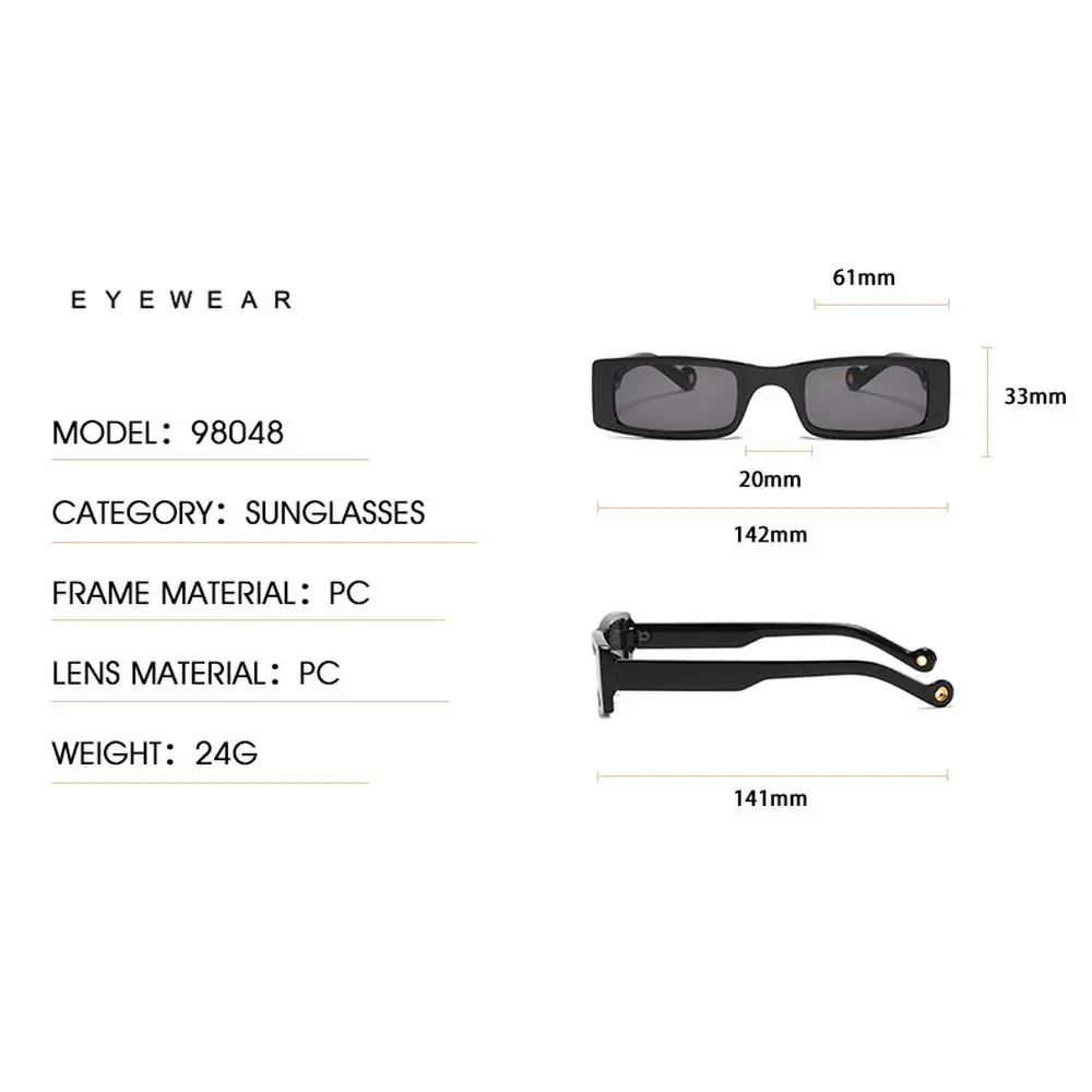 

WOENFEL Fashion Rectangle Sunglasses Women Luxury Brand Sun Glasses Designer Square Classic Small Frame Female Travel Eyewear