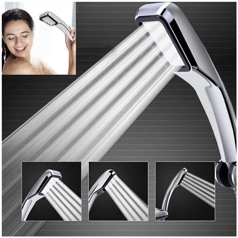 

Chrome ABS 300 Holes Head Water Pressure Rainfall Shower Head Bathroom Faucet Bathroom Accessories Shower Set Saving Flow With