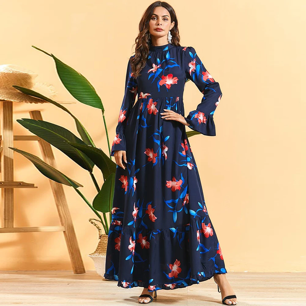 Размера плюс Vestidos арабских шифон Абая Хиджаб мусульманское платье Исламская