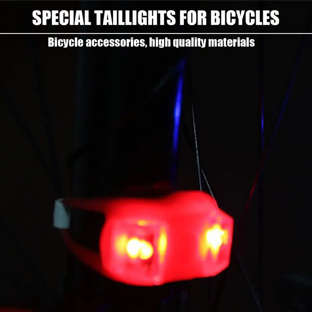 Hot Sale Ultra Bright Bike Bicycle Silicone Safety Light LED Lamp Flashlight include battery Dynamic Accessories | Спорт и
