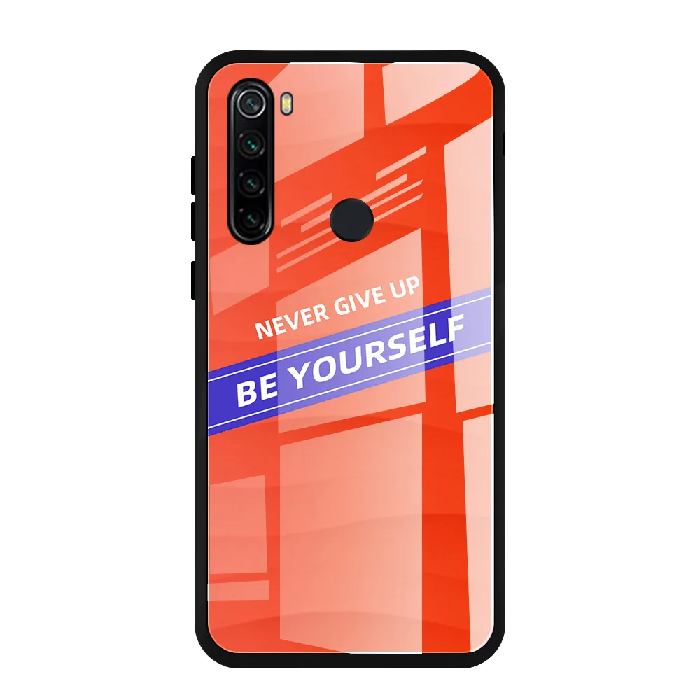 Градиентный стеклянный чехол для телефона Xiaomi Redmi Note 8 Pro цветной мягкий