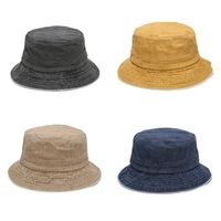 new bucket hat cotton edging fisherman hat foldable womens summer beach sun protection cap mens panama unisex sunscreen