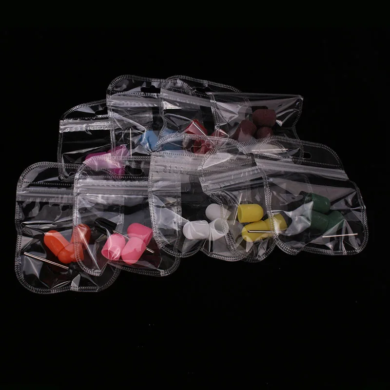 

3pcs Plastic Sanding Bands Caps Nail Drill Milling Cutter for Manicure Pedicure Grit Foot Care Tool Nail Accessories
