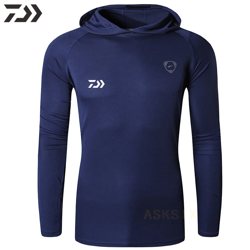 

Spring Daiwa Fishing Shirt Thin Hoodie Men Breathable Quick Dry Fishing Clothes Polo Patchwork Casul Outdoor Sport Fishing Wear