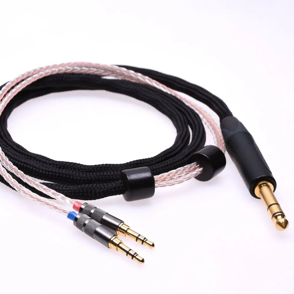Hybrid Cable 1.2M Черная Втулка 16 ядер 5N Pcocc Hifi кабель 2x3,5 мм для Hifiman Arya HE1000se HE5se HE6se HE4xx кабель для обновления наушников - Цвет: Hybrid Cable 1.2M