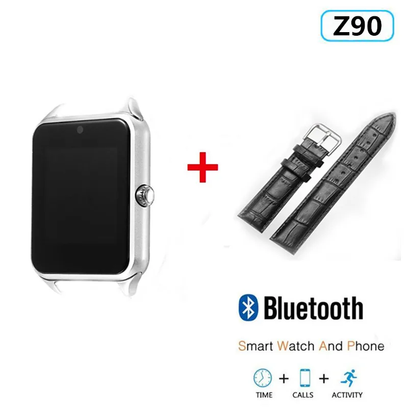 Z60 Смарт-часы GT08 Plus металлические часы со слотом для сим-карты Push Message Bluetooth подключение Android IOS Телефон Smartwatch PK Z90 - Цвет: Z90 Silver