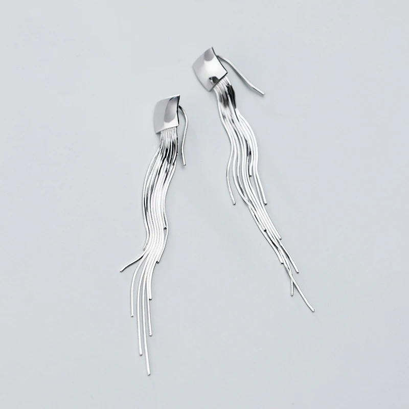 

Tassel Earrings 925 Silver Boho Jewelry Korean Earrings Long Brincos Minimalism Pendientes Kolczyki Earrings for Women Oorbellen