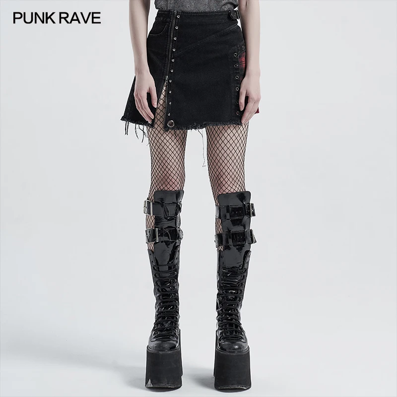 Punk rough short skirt Punk Rave WQ-493BQF
