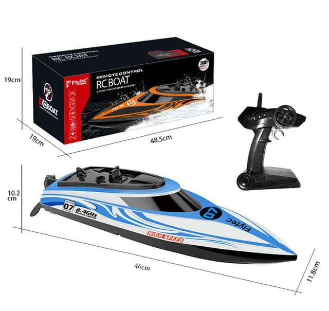 1 Радиоуправляемая лодка Flytec V003 детская лодка с дистанционным управлением очень большой размер зарядка катер для мальчиков водные игрушечные яхты Модель Катера - Цвет: 1