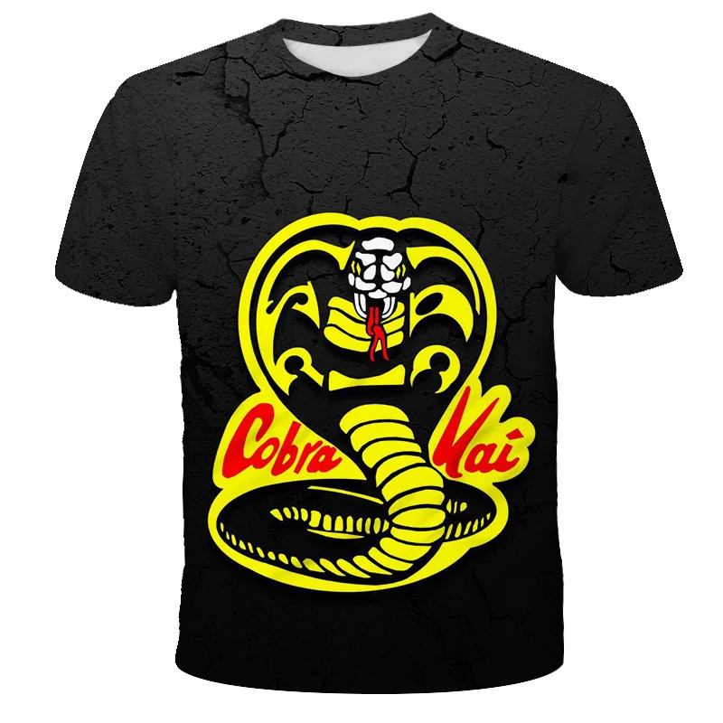 

Cobra Kai T camisa niños atacar primero duro. No hay piedad camiseta niñas verano Camiseta de manga corta Camisetas negro