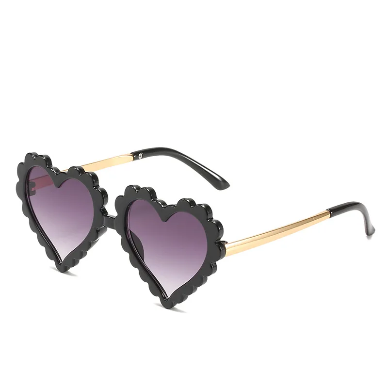 

2021 New Heart-shaped Children's Sunglasses Fashion Cute Children's Sunglasses Personalized Fashion Flower Love Sunglasses.