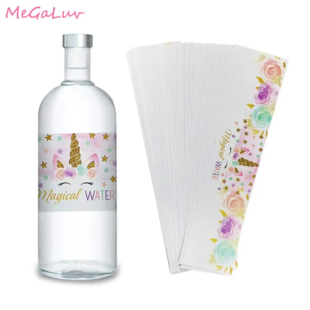 С Днем Рождения бутылки для воды этикетки красочный красивый Единорог напитков