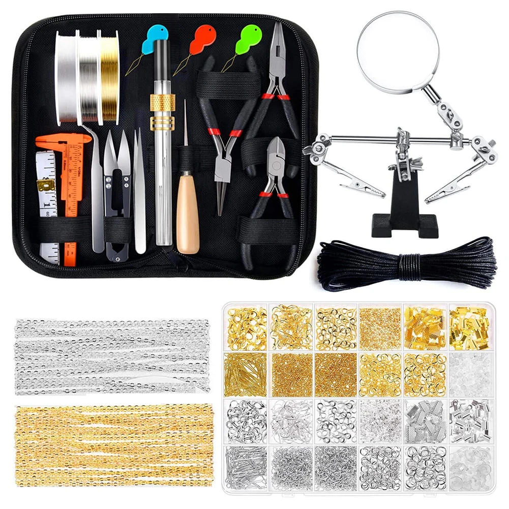 

Jewelry Making Kit With Almost Jewelry Making Tools Earring Charms Accessories Wires Findings Pliers For Jewelry Making Repair