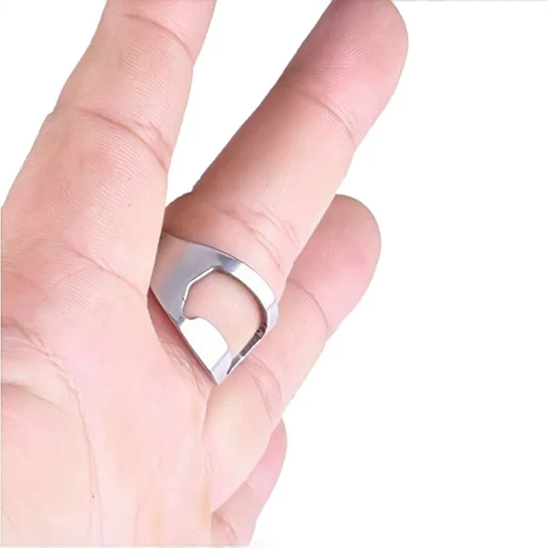 

Creative Finger Ring Bottle Opener Stainless Steel Multi-function Opener Bar Beer Tools easy to use Kitchen Tools