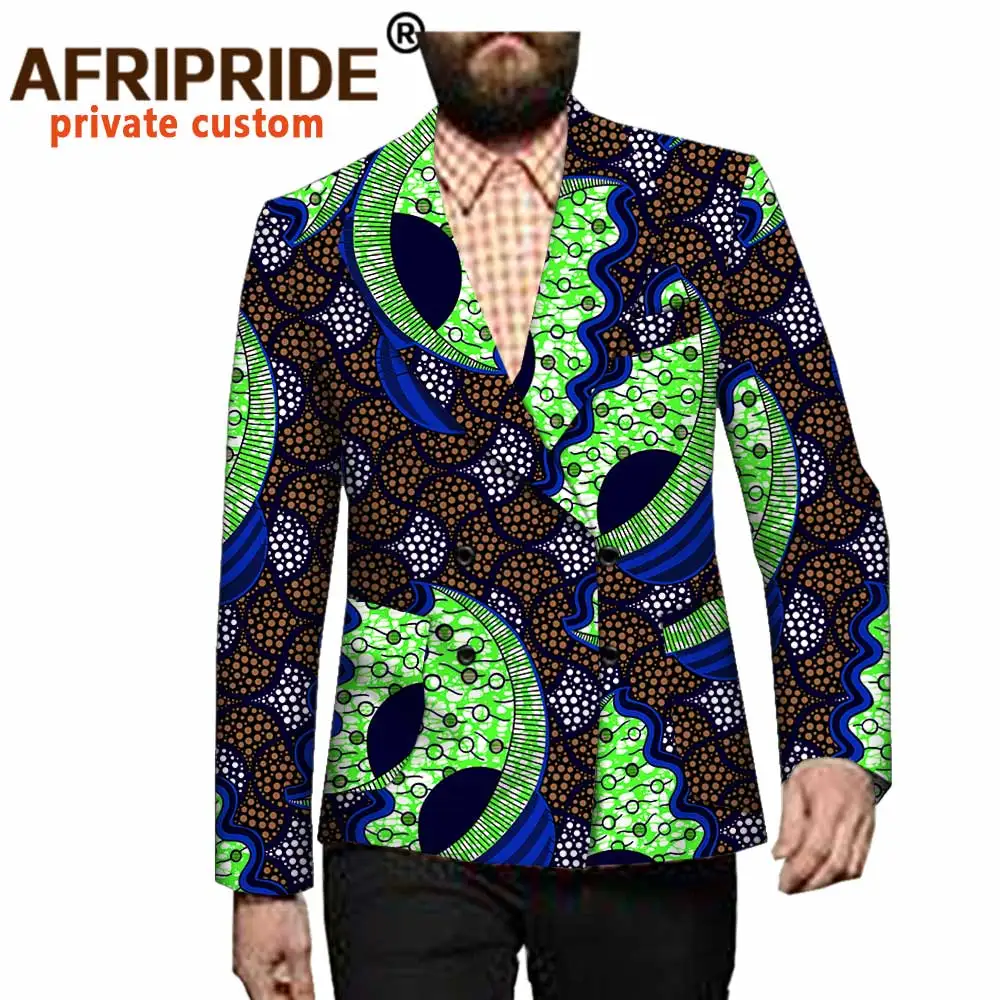 Осенний Повседневный блейзер с Африканским принтом для мужчин AFRIPRIDE