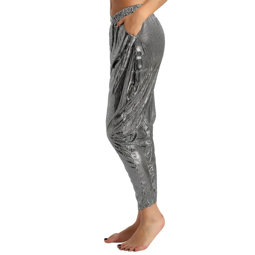 DPOIS/Женская Блестящая танцевальная клубная одежда в стиле хип хоп костюм для