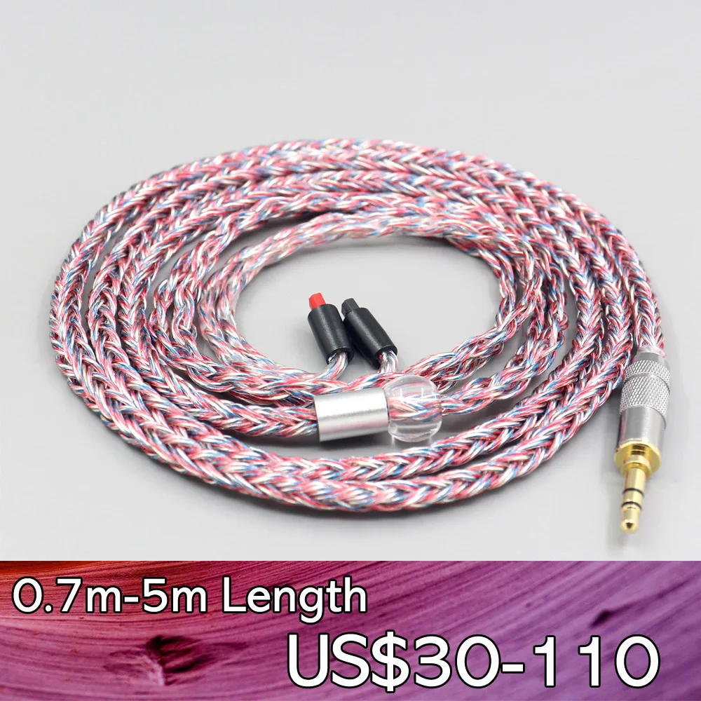 

LN007566 16 Core Silver OCC OFC Mixed Braid Cable For Audio-Technica ATH-IM50 IM70 ath-IM01 ath-IM02 ath-IM03 ath-IM04 Earphone