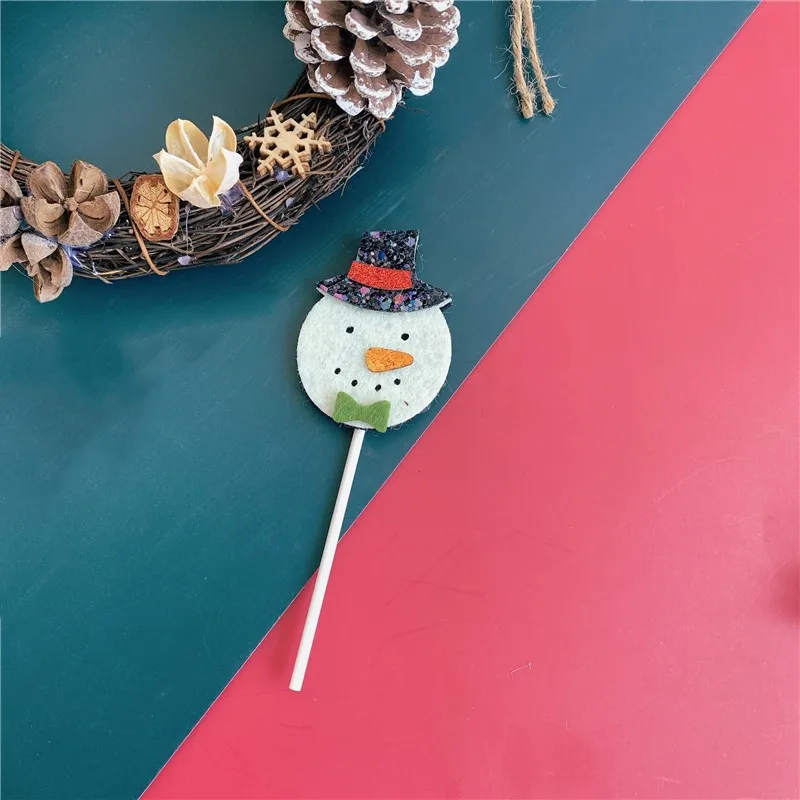 

Cake Decoration Felt Christmas Deer Snowman Deer Horn Merry Christmas Cake Toppers for 2020 Christmas Decoration for Home