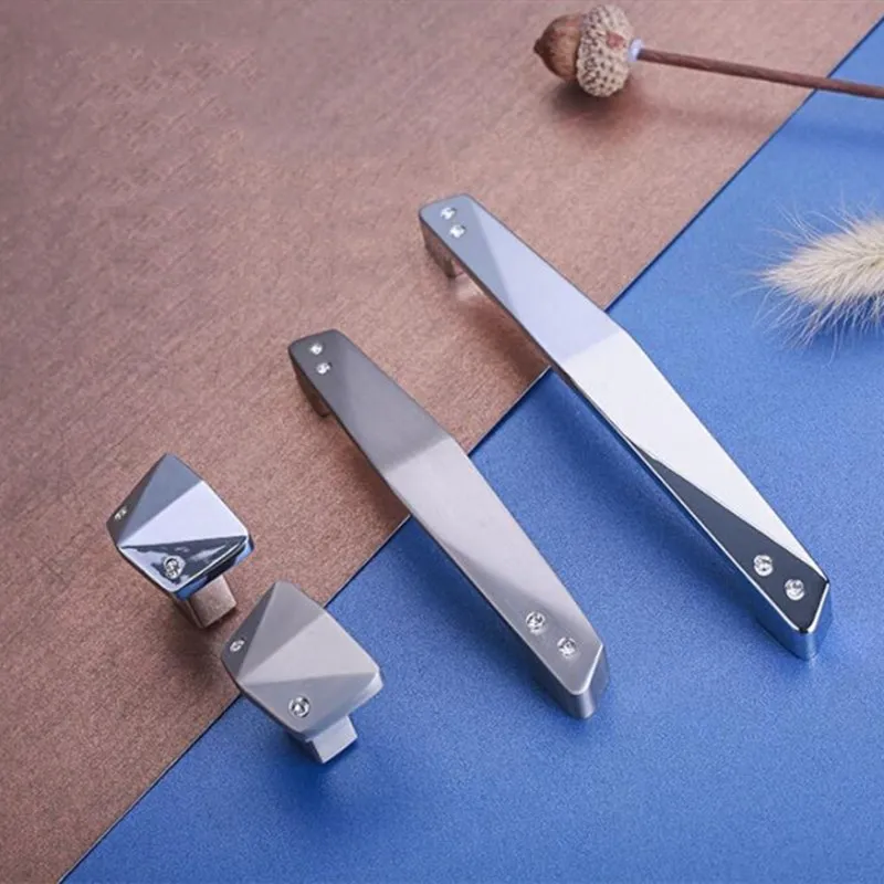 KK &amp FING 1 шт. современные хрустальные ручки и цинковый сплав кухонный шкаф дверь