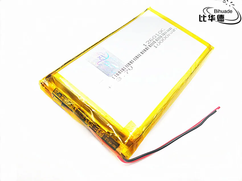 1/2/4 шт. большой емкости 3,7 V, 10000 mAH, 1260100 полимерный литий-ионный/литий-ионная аккумуляторная батарея для планшетных ПК DVD игрушка, POWER BANK, GPS