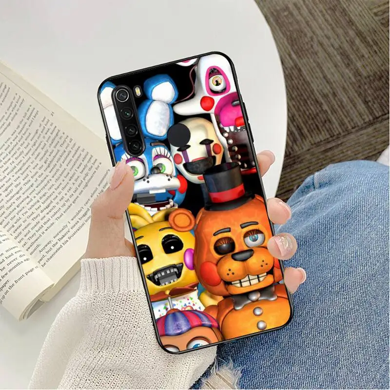 

TOPLBPCS Fnaf Animatronics black Phone Case Hull For Redmi note 8Pro 8T 9 Redmi note 6pro 7 7A 6 6A 8 5plus note 9 pro case