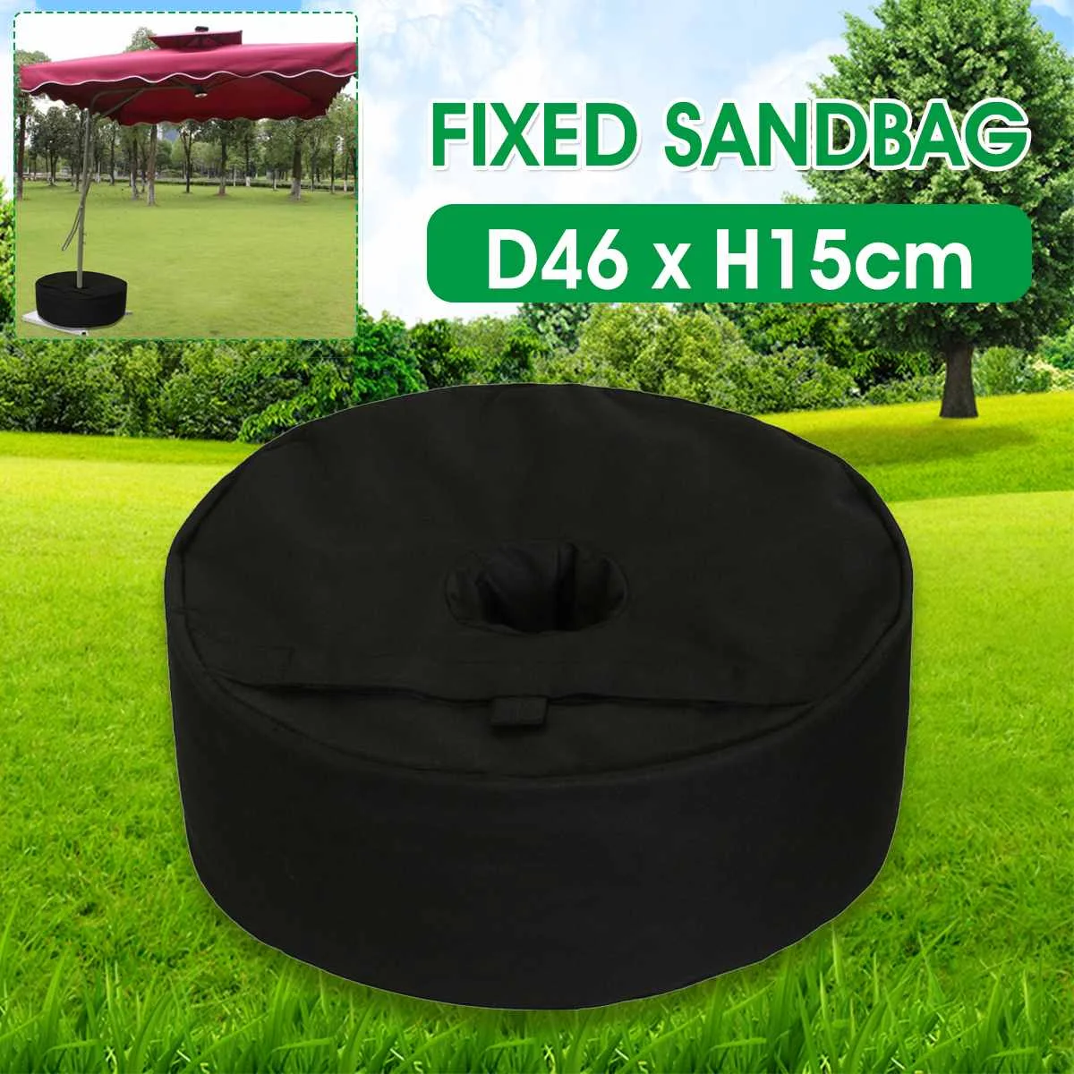

46x15cm Round Weight Sand Bags Umbrella Base Stand Tent Leg Weighted Outdoor Sun Shelter Fixed Sandbag Camping Tool Accessories