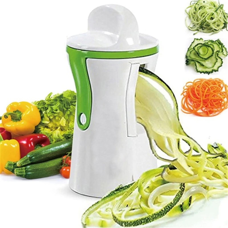 

Handheld Plastic Grater Fruit Spiral Slicer Vegetable Heavy Duty Spiralizer Cutter Cucumber Carrot Noodle Making Kitchen Tools