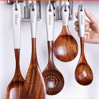 solid wood cooking tool eco friendly teak spatula rice scoop environmental protection tableware household kitchen supplies