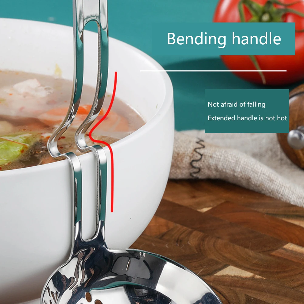 Ложка дуршлаг с фильтром утолщенная мини ложка для супа из нержавеющей стали