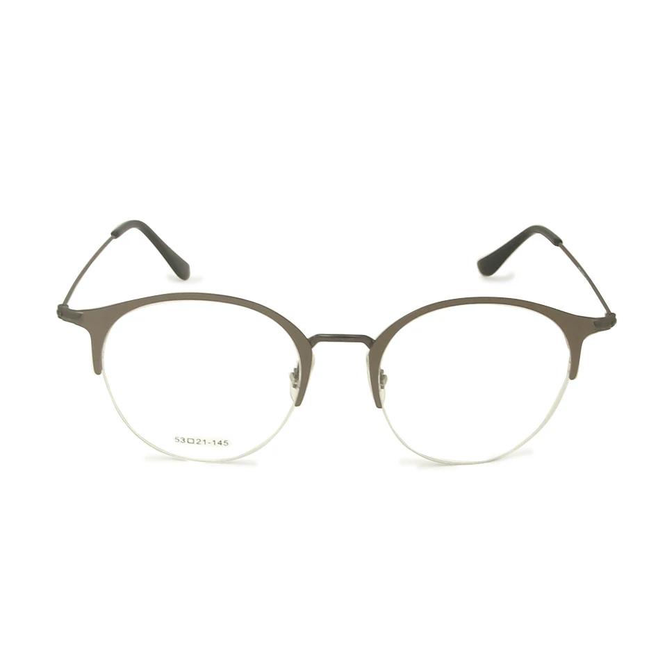 Brand Designer Alloy Oversized Eyeglasses Vintage Big Myopia Optical Half Frame Glasses Men Women Monturas De Lentes Mujer