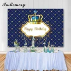 Фотофон InMemory темно-синий, вечеринка для мальчика день рождение, Королевская корона, детский душ, реквизит для фотосъемки новорожденных