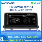 Автомобильный радиоприемник, мультимедийный плеер, экран 12,3 дюйма, 8 ядер, 4 Гб + 64 ГБ, Android 10,0, для BMW X5 E70, X6, E71, 2007-2013, CCC, CIC, GPS-навигация