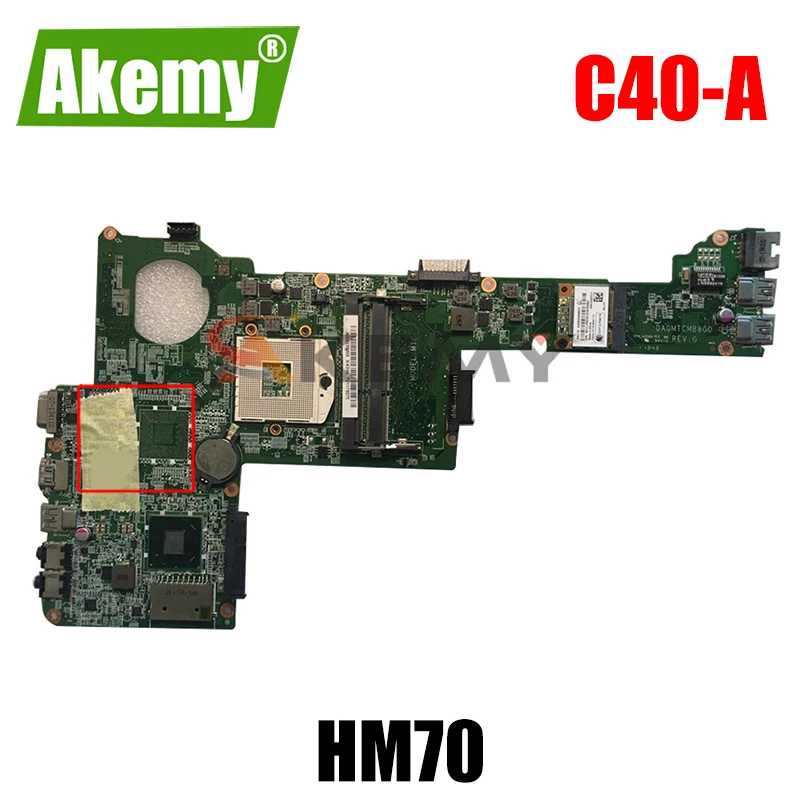 

AKEMY DA0MTCMB8G0 для toshiba satellite C40 C40-A Материнская плата ноутбука SJTNV HM70 Chipest Бесплатная процессор