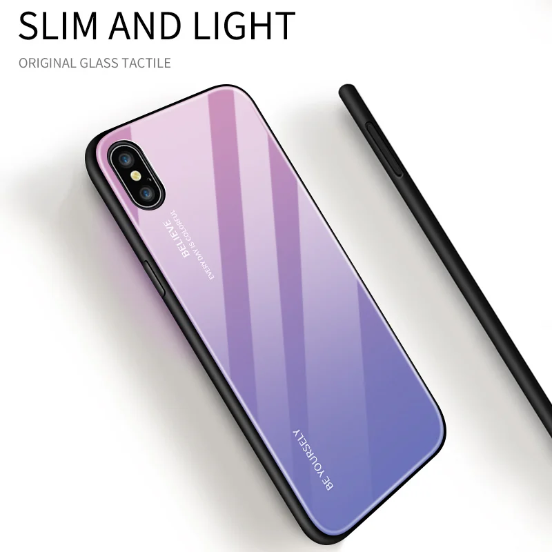 Для huawei Y6 Prime 2018/Honor 7A/Enjoy 8E роскошный градиентный чехол Aurora Rainbow Противоударная