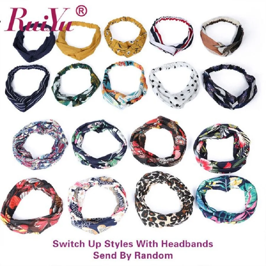 

RUIYU Headband Wig Human Hair Scarf Wig Water Wave Wig Human Hair Wigs For Black Women Brizilian Remy Hair Natural Color